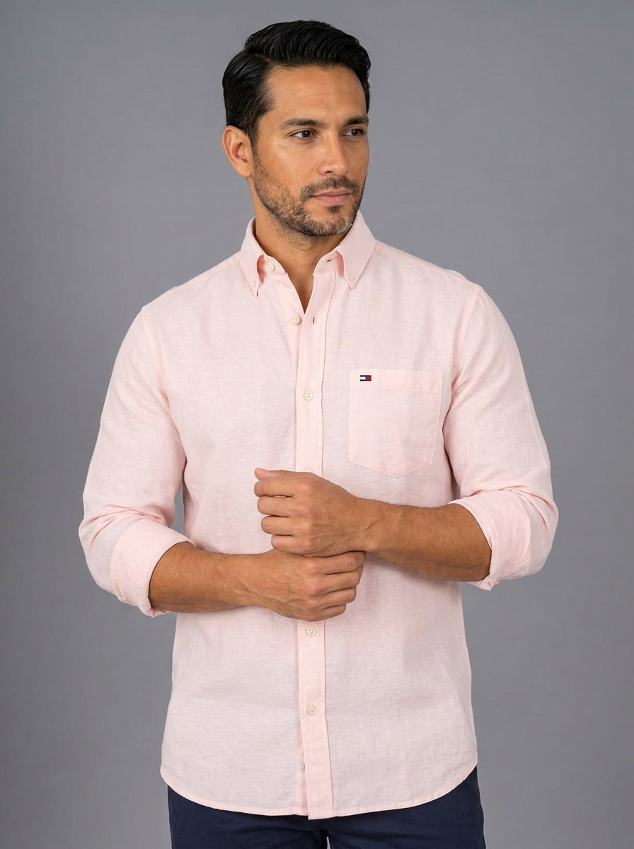 Camisa Casual -Rosa