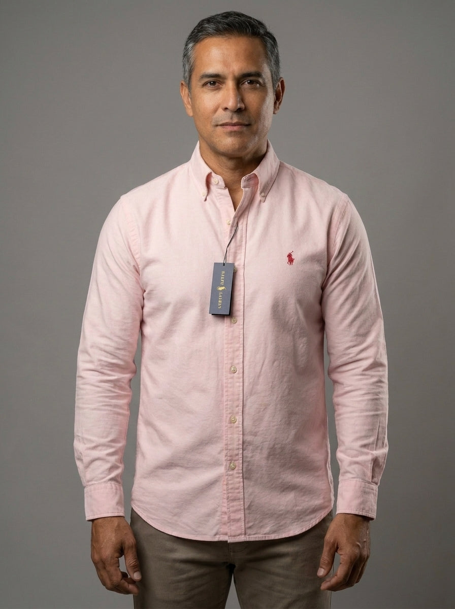 Camisa Casual -Rosa Pálido