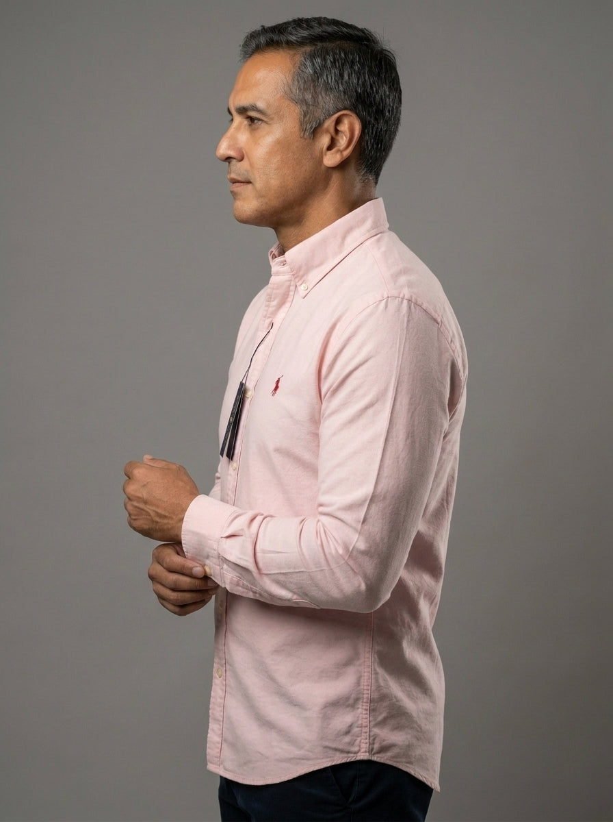 Camisa Casual -Rosa Pálido