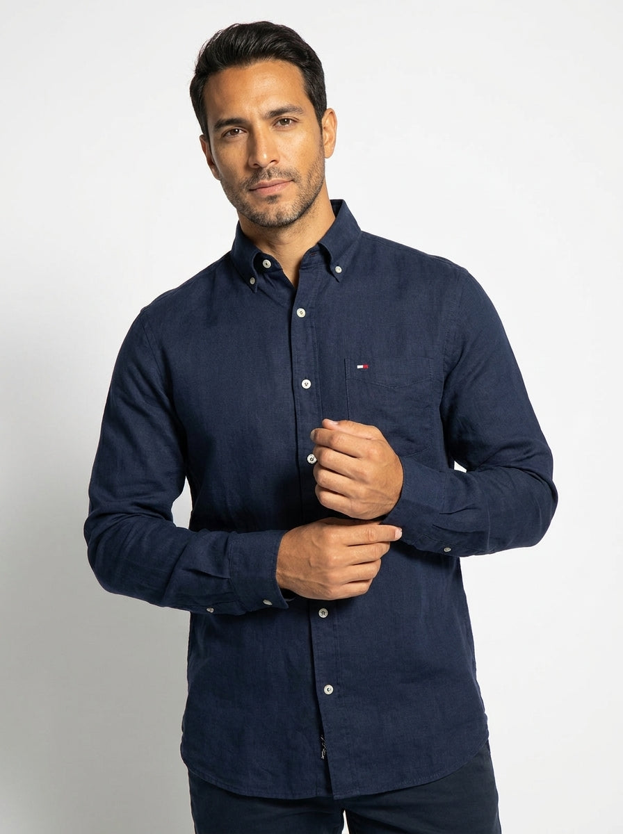 Camisa Casual -Azul