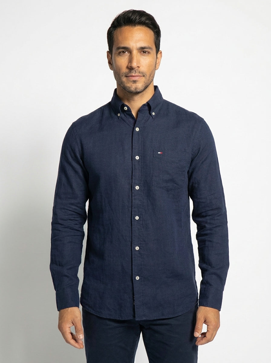 Camisa Casual -Azul