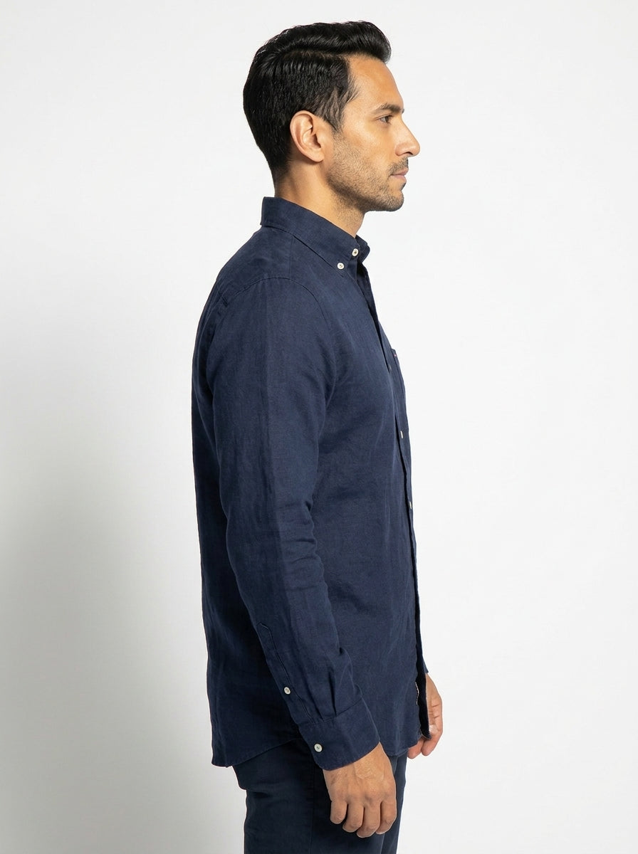 Camisa Casual -Azul