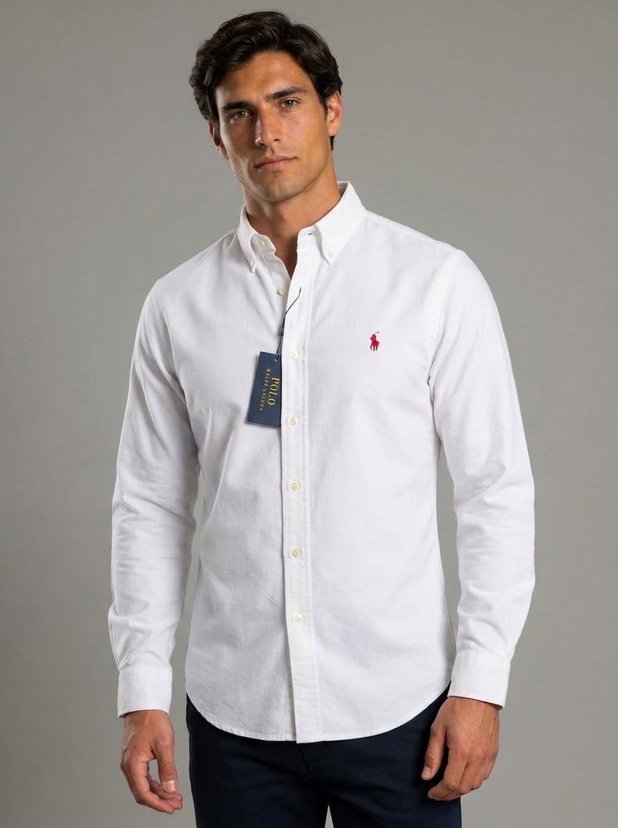 Camisa Casual - Blanco Nieve Clásico