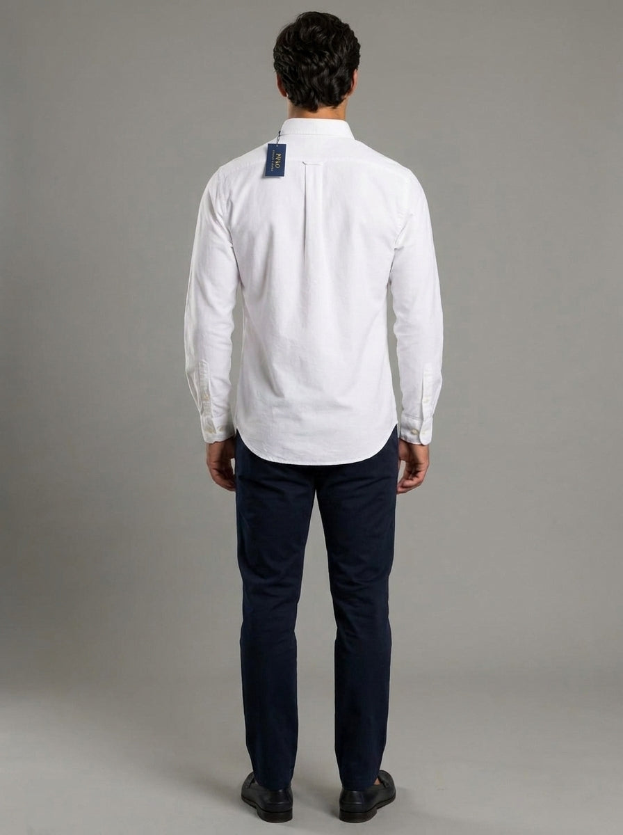 Camisa Casual - Blanco Nieve Clásico
