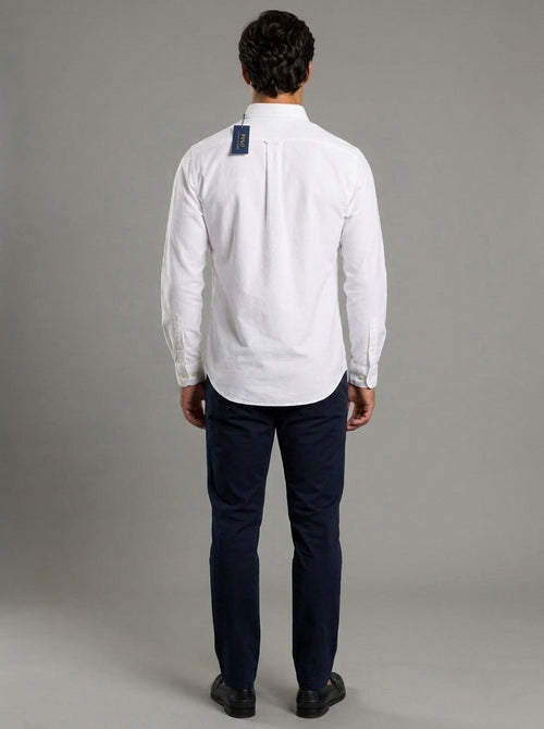 Camisa Casual - Blanco Nieve Clásico