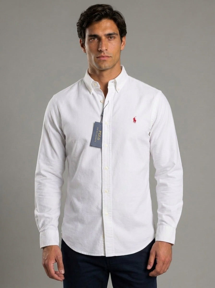 Camisa Casual - Blanco Nieve Clásico