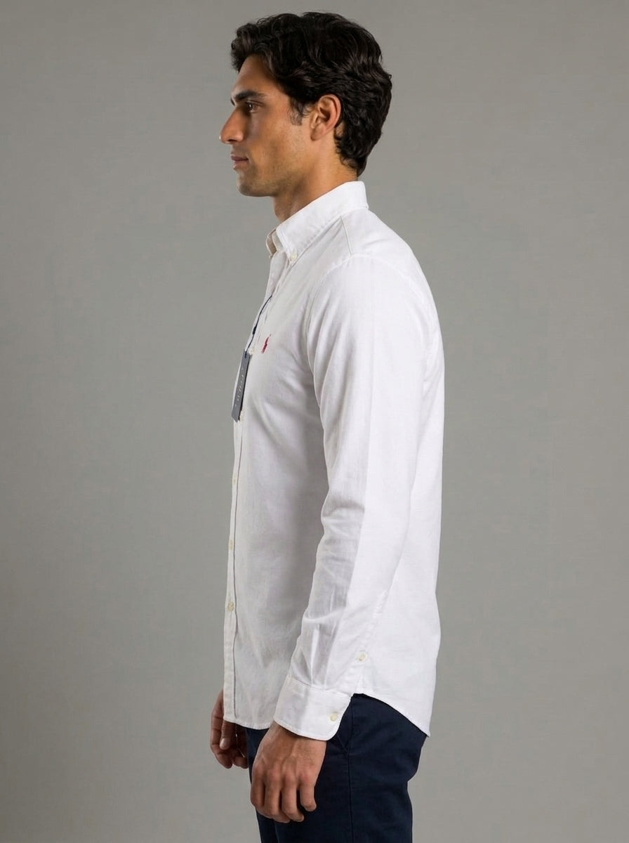 Camisa Casual - Blanco Nieve Clásico