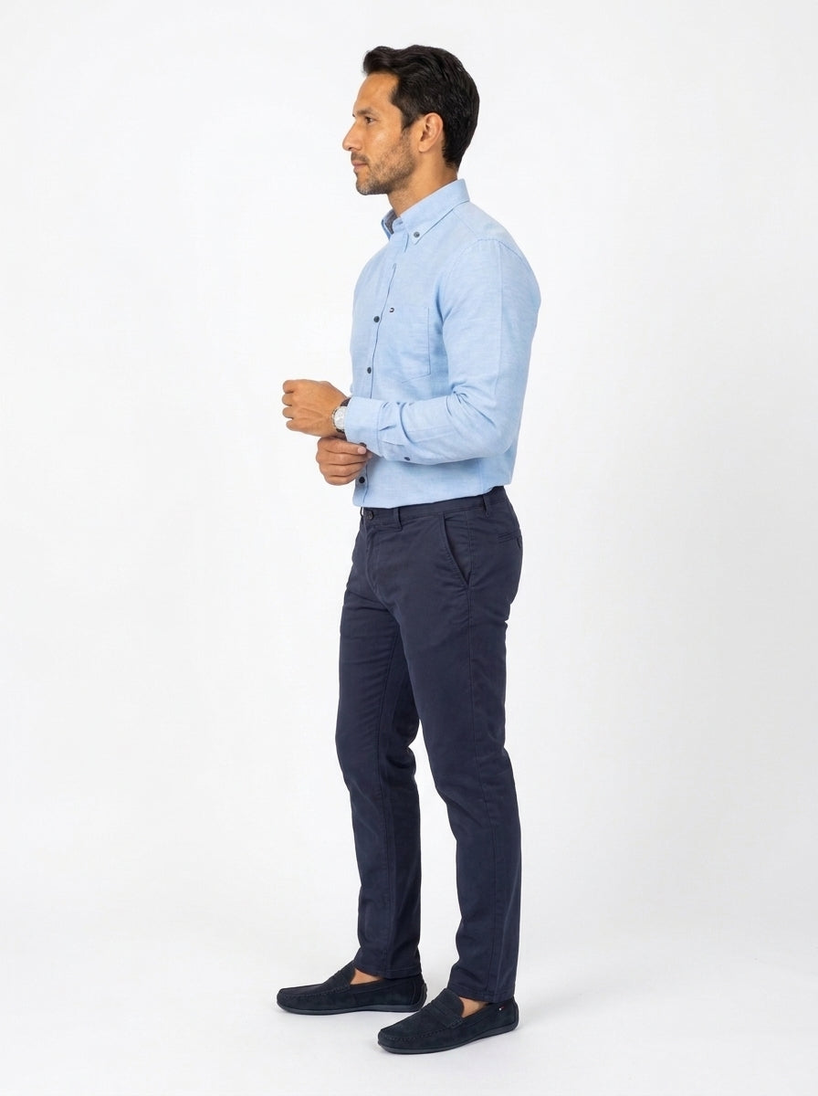 Camisa Casual -Azul Cielo / Celeste