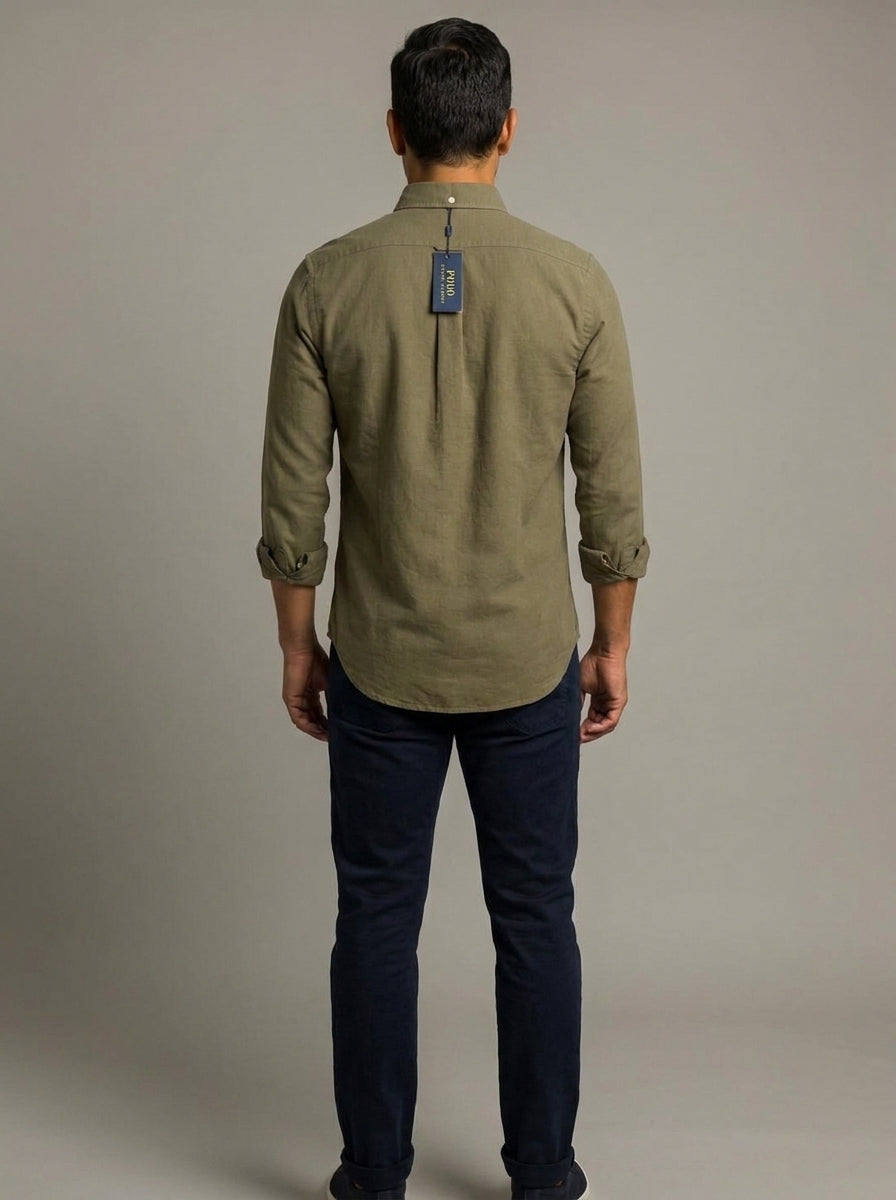 Camisa Casual - Verde Oliva / Safari