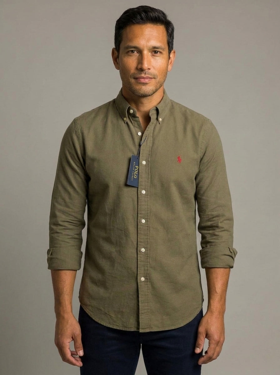 Camisa Casual - Verde Oliva / Safari
