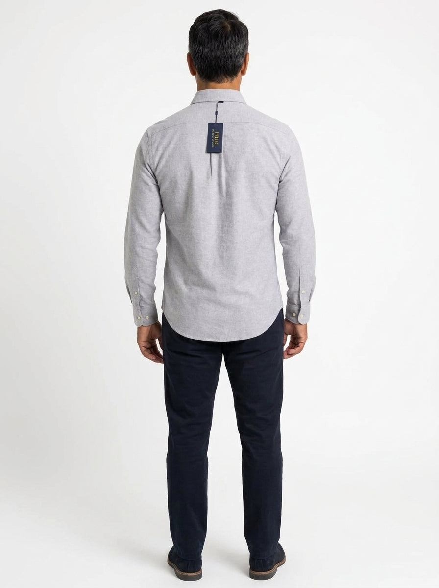 Camisa Casual - Gris Perla
