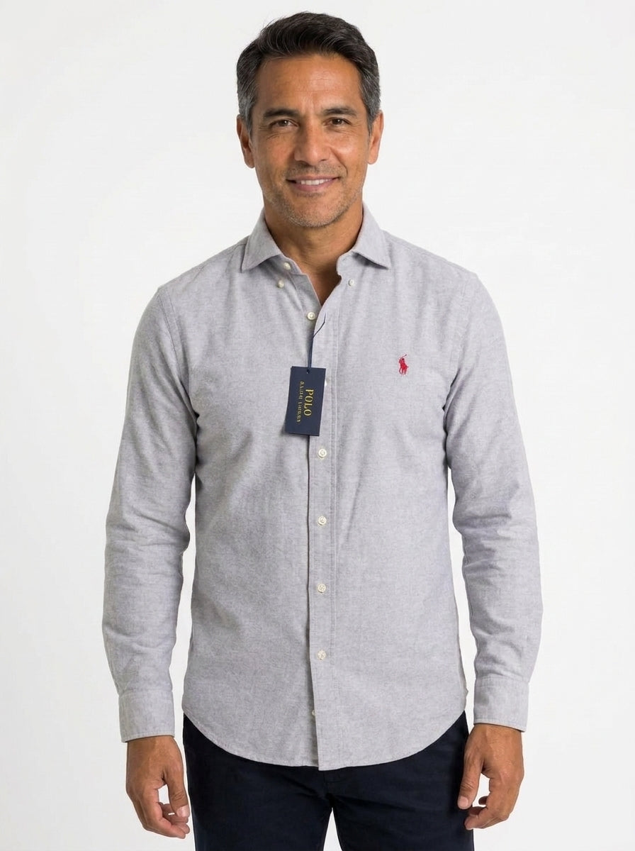 Camisa Casual - Gris Perla