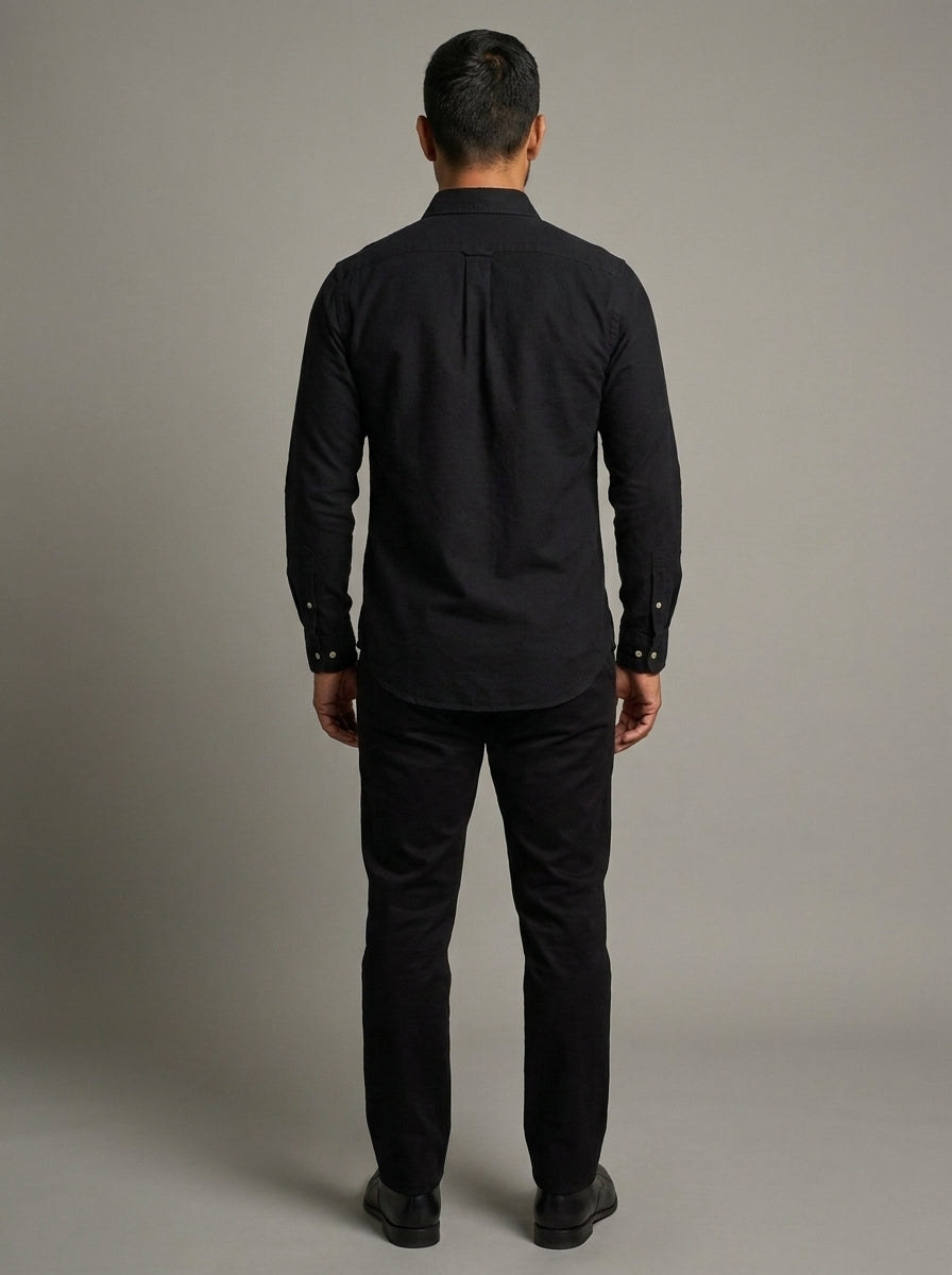 Camisa Casual -Negro  Mate