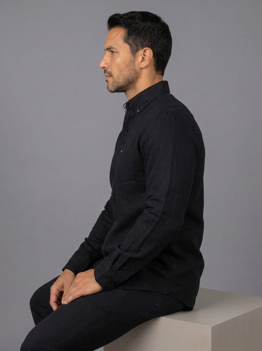 Camisa Casual -Negro