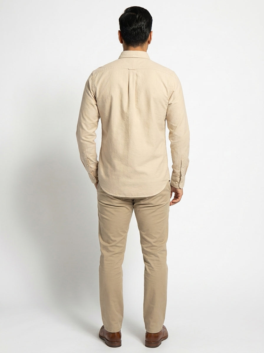 Camisa Casual -Beige