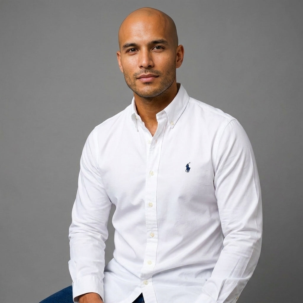 Camisa Manga Corta en Popelina Stretch — Corte Regular Confort