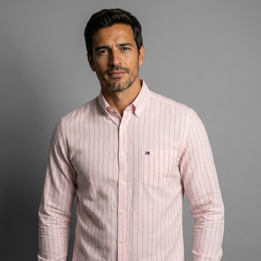 Camisa de Rayas Finas Smart Casual